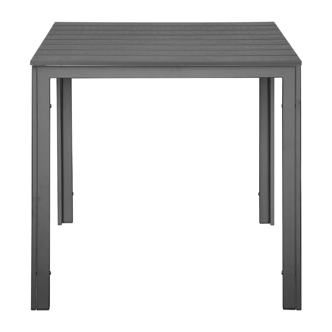 Bolero Valletta Grey Slatted Outdoor Table 780mm - Image 6