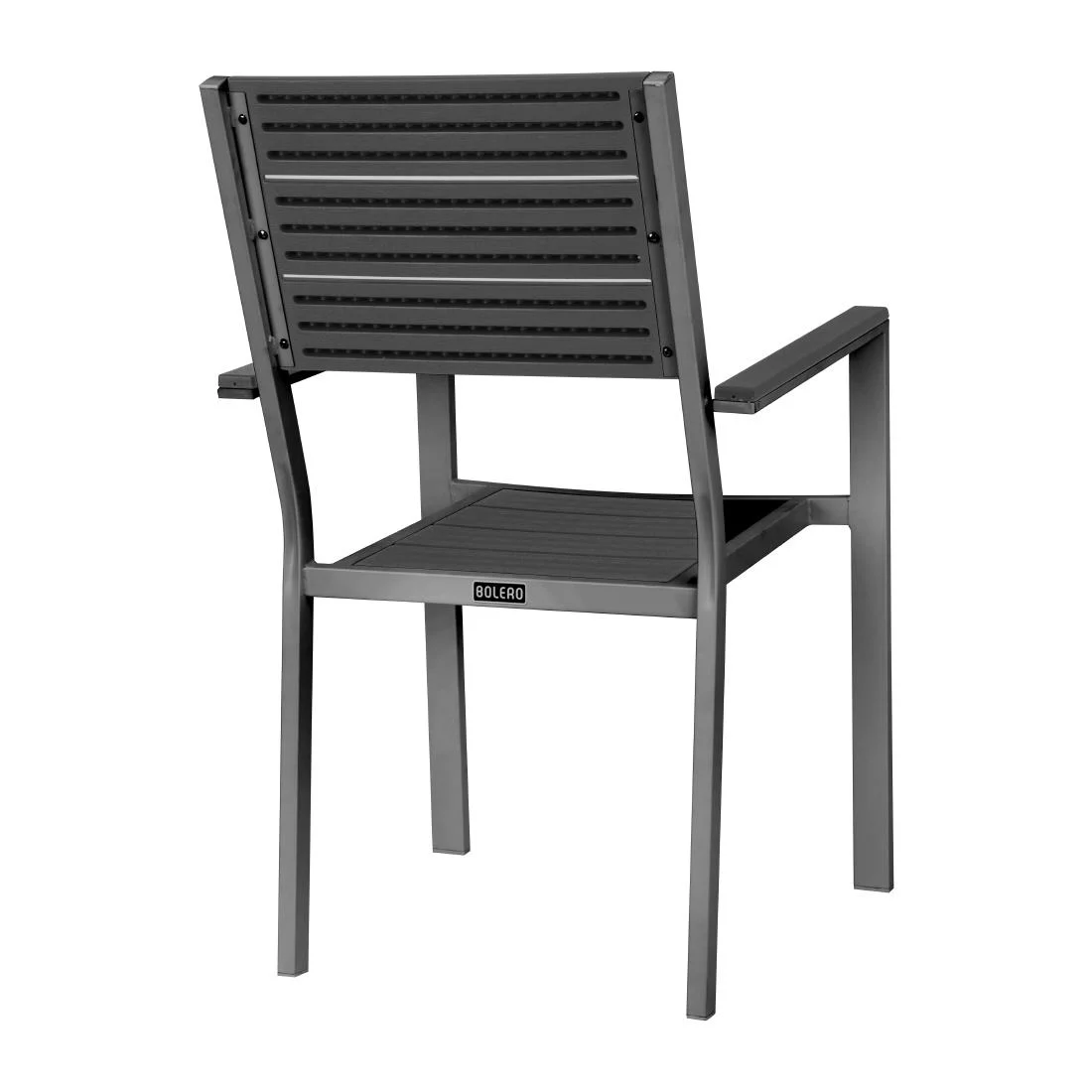 Bolero Valletta Grey Slatted Armchairs (4 Pack) - Image 5