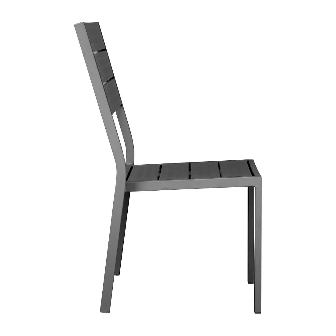 Bolero Valletta Grey Slatted Side Chair (4 Pack) - Image 11