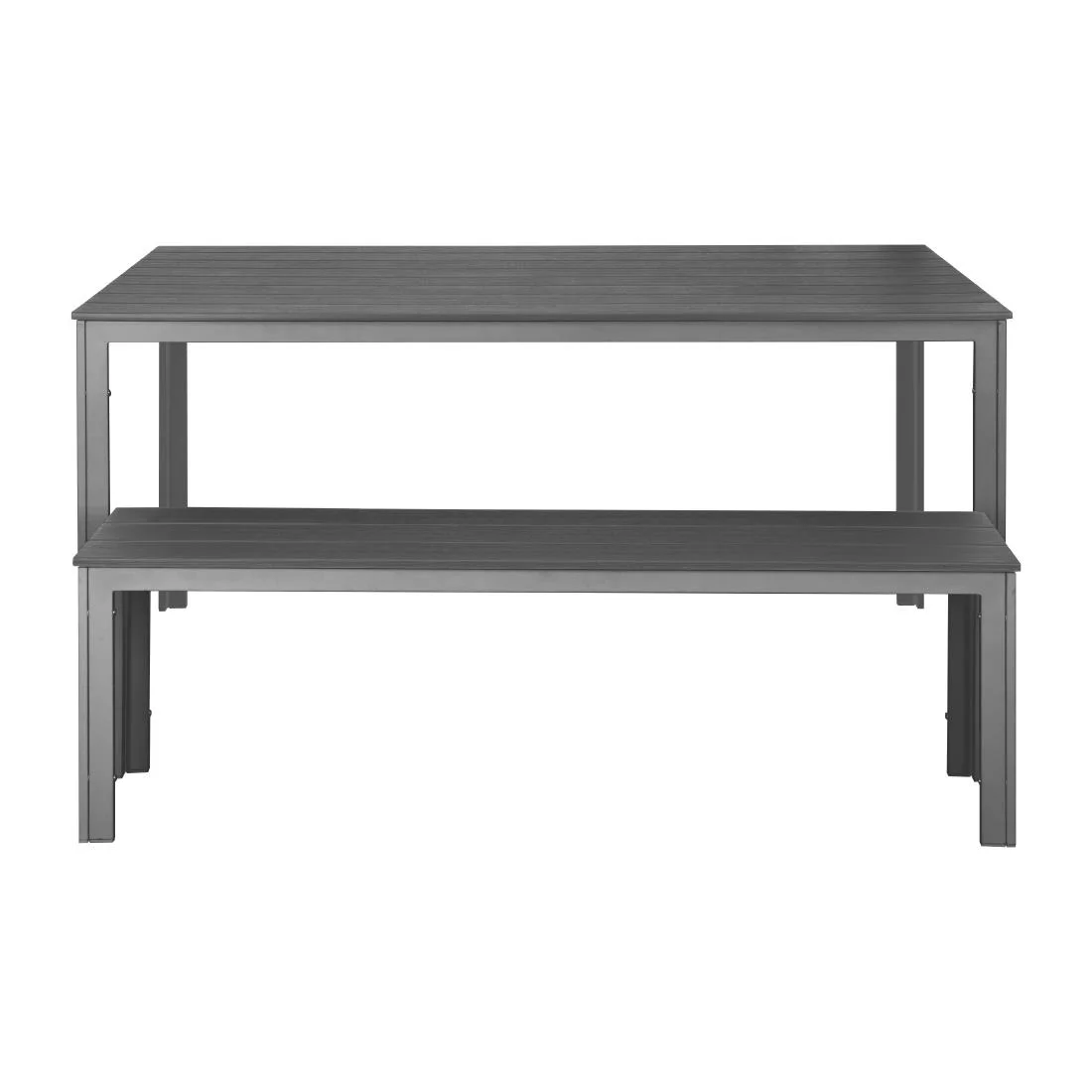 Bolero Valletta Grey Slatted Benches (2 Pack) - Image 8
