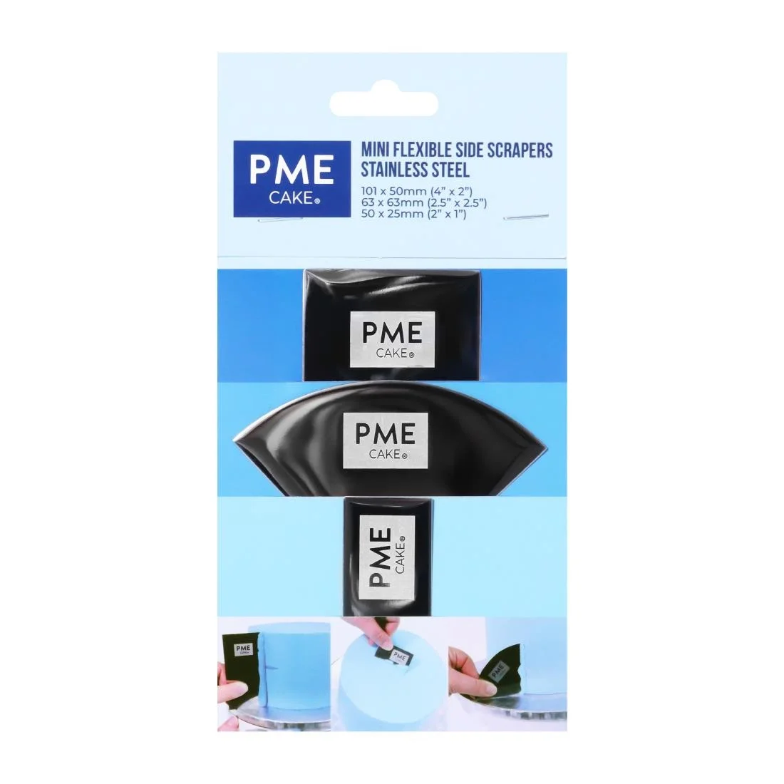 PME Mini Flexible Icing Side Scrapers (3 Pack) - Image 3