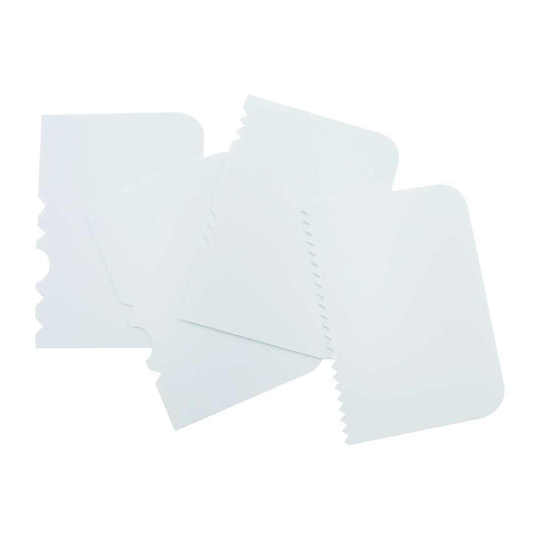 PME Side Scrapers Patterned Edge Plastic (4 Pack) - Image 1