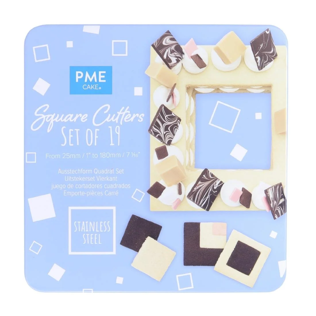 PME Square Stainless Steel Cutters (19 Pack) - Image 3