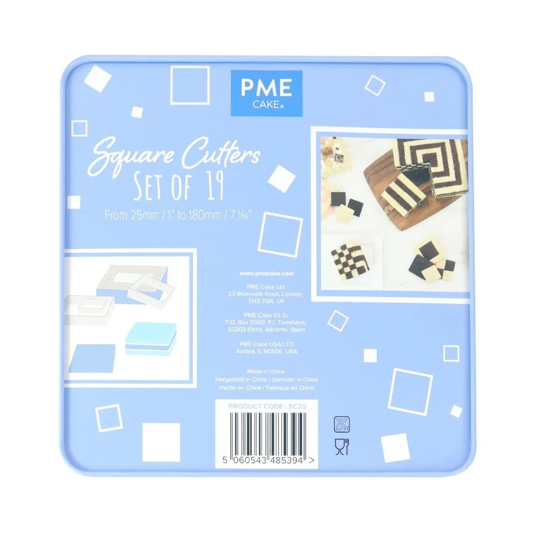 PME Square Stainless Steel Cutters (19 Pack) - Image 2