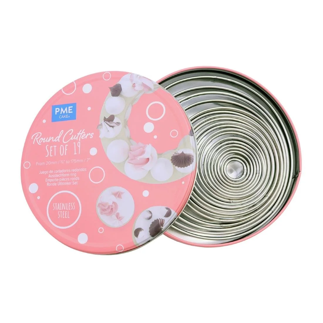 PME Round Stainless Steel Cutters (19 Pack) - Image 2
