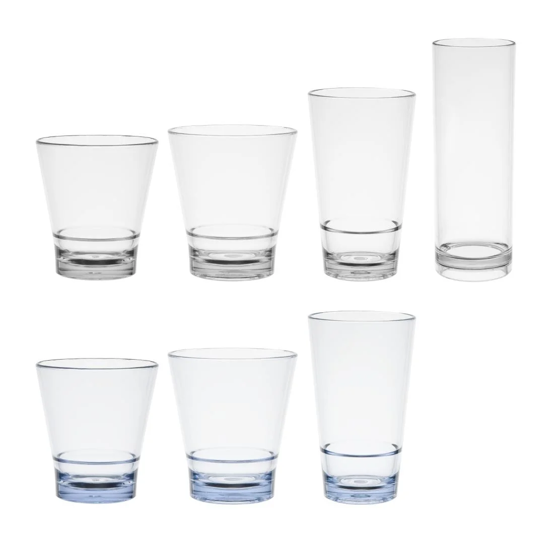 Olympia Kristallon Polycarbonate Stacking Tumblers - Blue 250ml (6 Pack) - Image 4