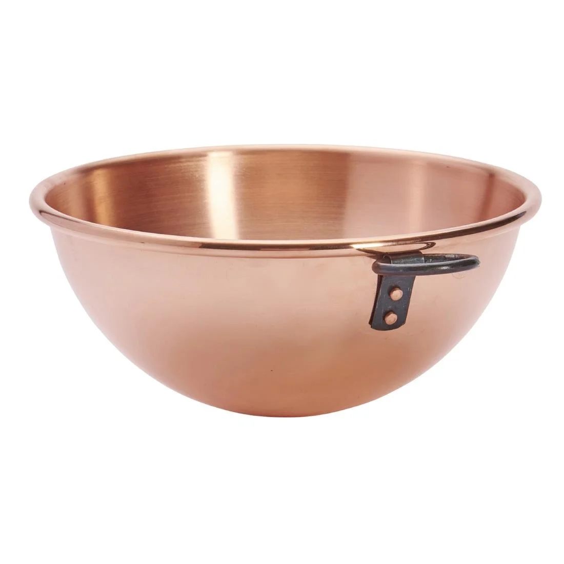 De Buyer Copper Egg Whites Bowl with Cast Iron Ring Handle 200mm - Image 3
