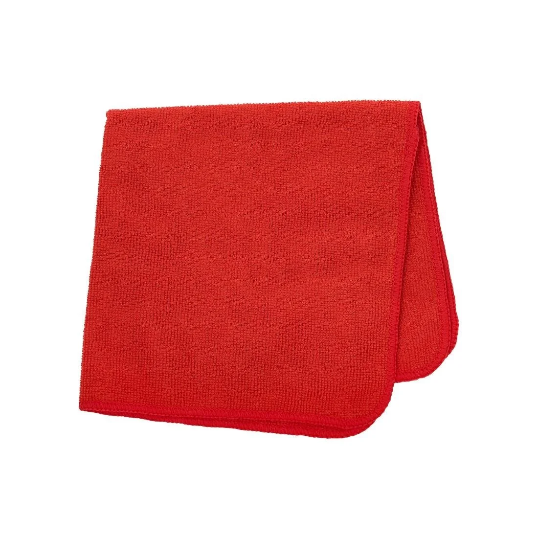 Rubbermaid HYGEN r-40 Recycled Microfibre Cloths 400x400mm Red (24 Pack) - Image 1