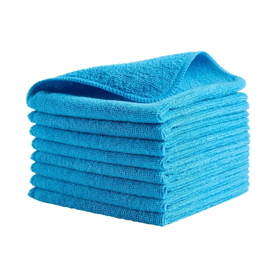 Rubbermaid HYGEN r-40 Recycled Microfibre Cloths 400x400mm Blue (24 Pack) - Image 2