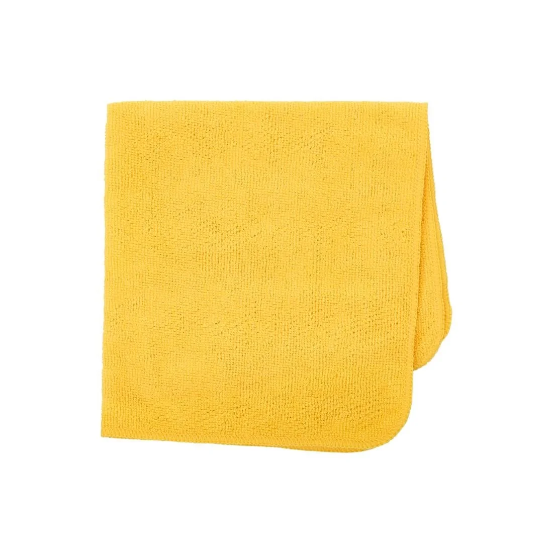 Rubbermaid HYGEN r-40 Recycled Microfibre Cloths 400x400mm Yellow (24 Pack) - Image 1