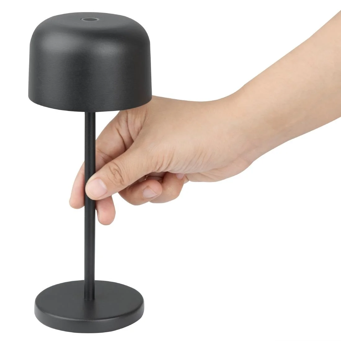 Olympia Siena Table Lamp Round Dome Black 200mm - Image 3