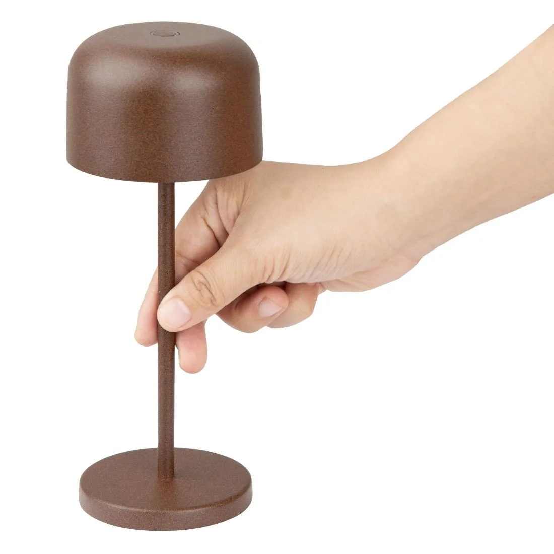 Olympia Siena Table Lamp Round Dome Chestnut 200mm - Image 3
