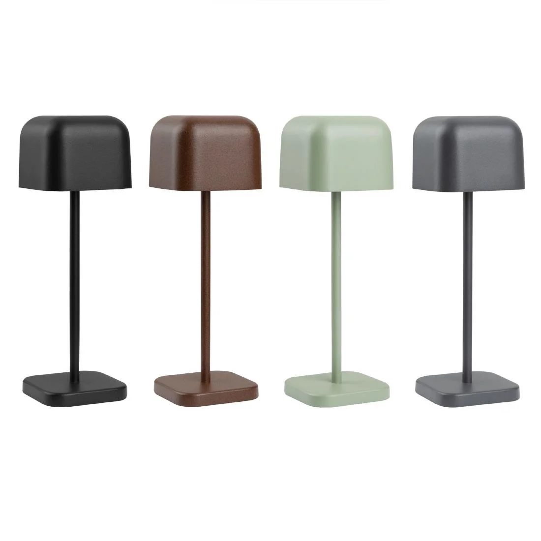 Olympia Lucca Table Lamp Squared Dome Grey 200mm - Image 6