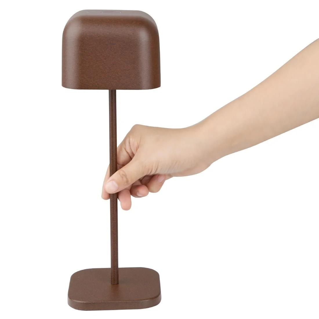 Olympia Lucca Table Lamp Squared Dome Chestnut 300mm - Image 5