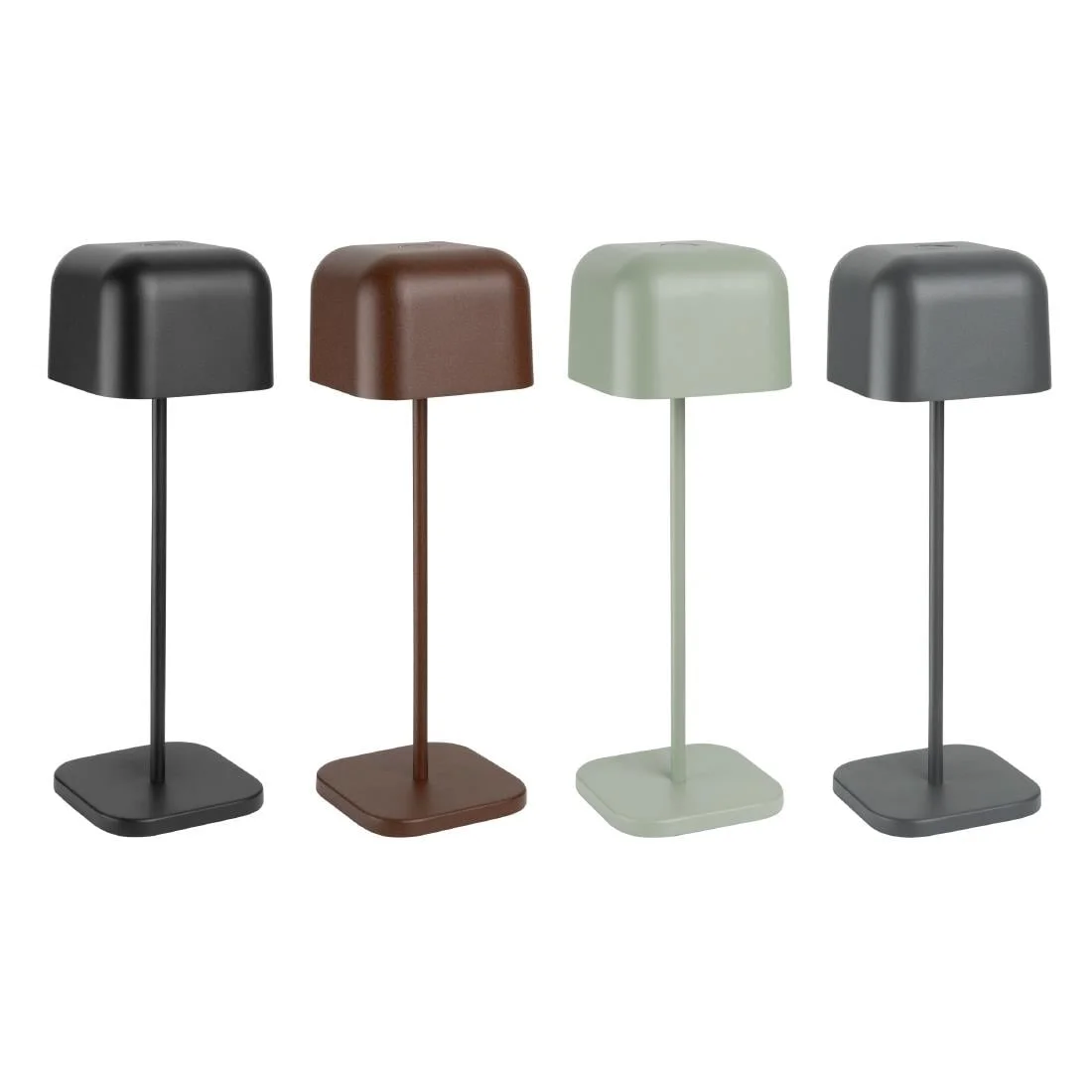 Olympia Lucca Table Lamp Squared Dome Sage 300mm - Image 3