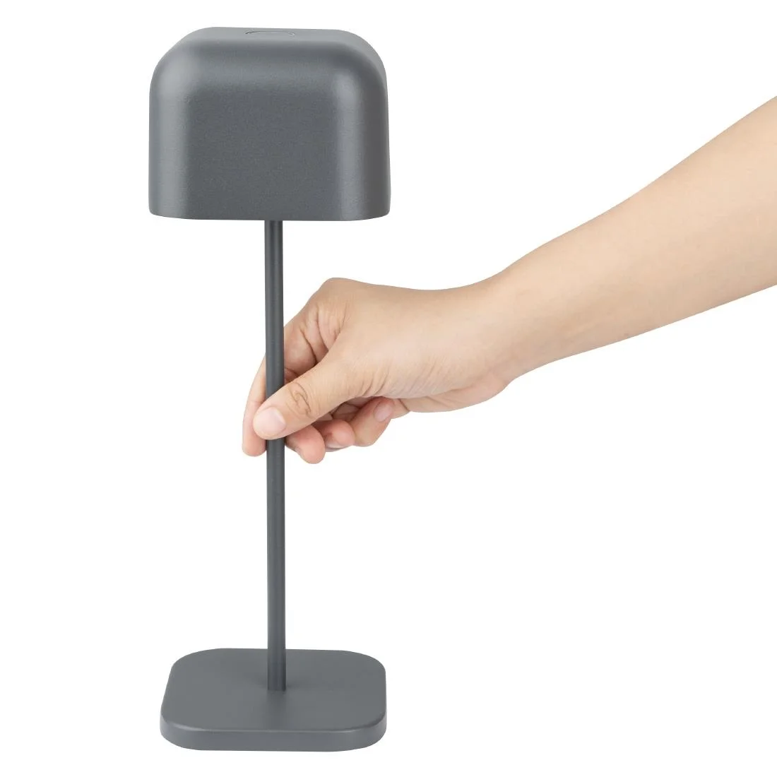 Olympia Lucca Table Lamp Squared Dome Grey 300mm - Image 5