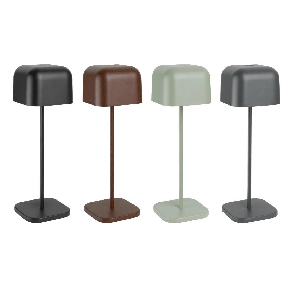 Olympia Lucca Table Lamp Squared Dome Grey 300mm - Image 6