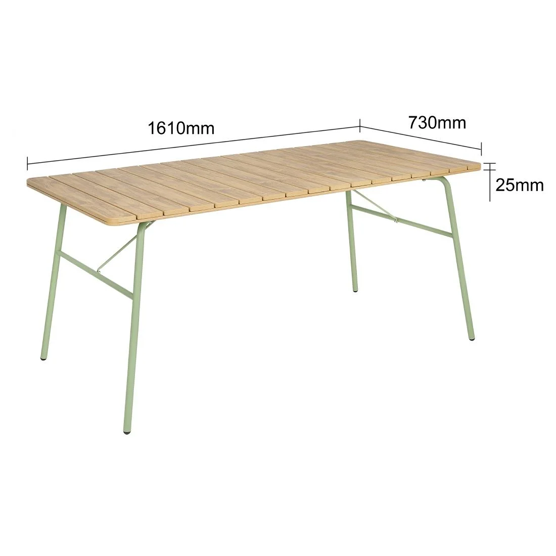 Bolero Melbourne Outdoor Polywood Dining Table 1610x800x734mm - Image 5