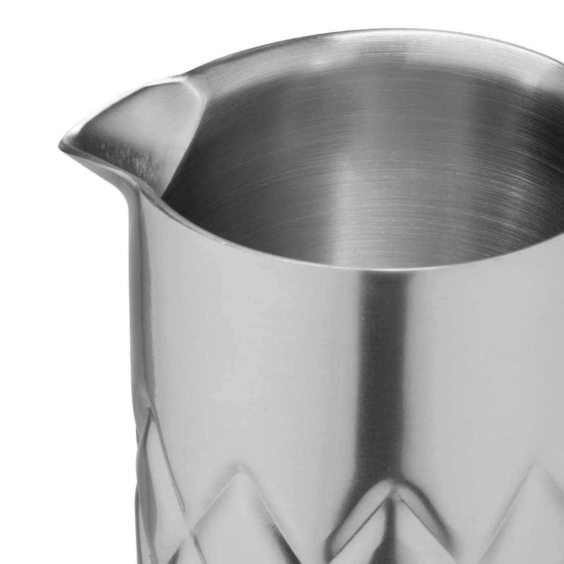 Olympia Double Wall Mixing Glass Stainless Steel 139x87mm - Image 3