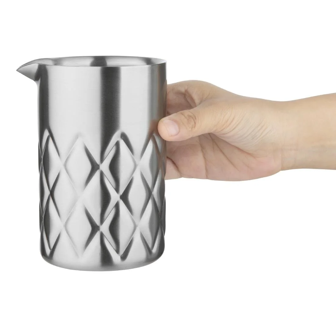 Olympia Double Wall Mixing Glass Stainless Steel 139x87mm - Image 4