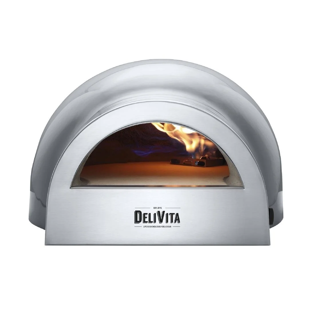 Delivita Dual Fuel Gas Pizza Oven Hale Grey - Image 2