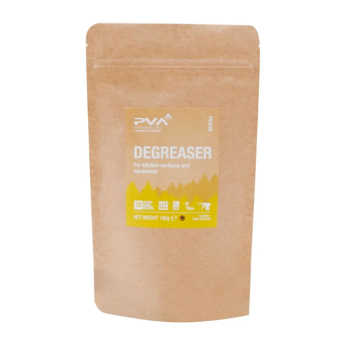 PVA Hygiene Water Soluble Paper Sachets for Triggers Degreaser (20 Pack)