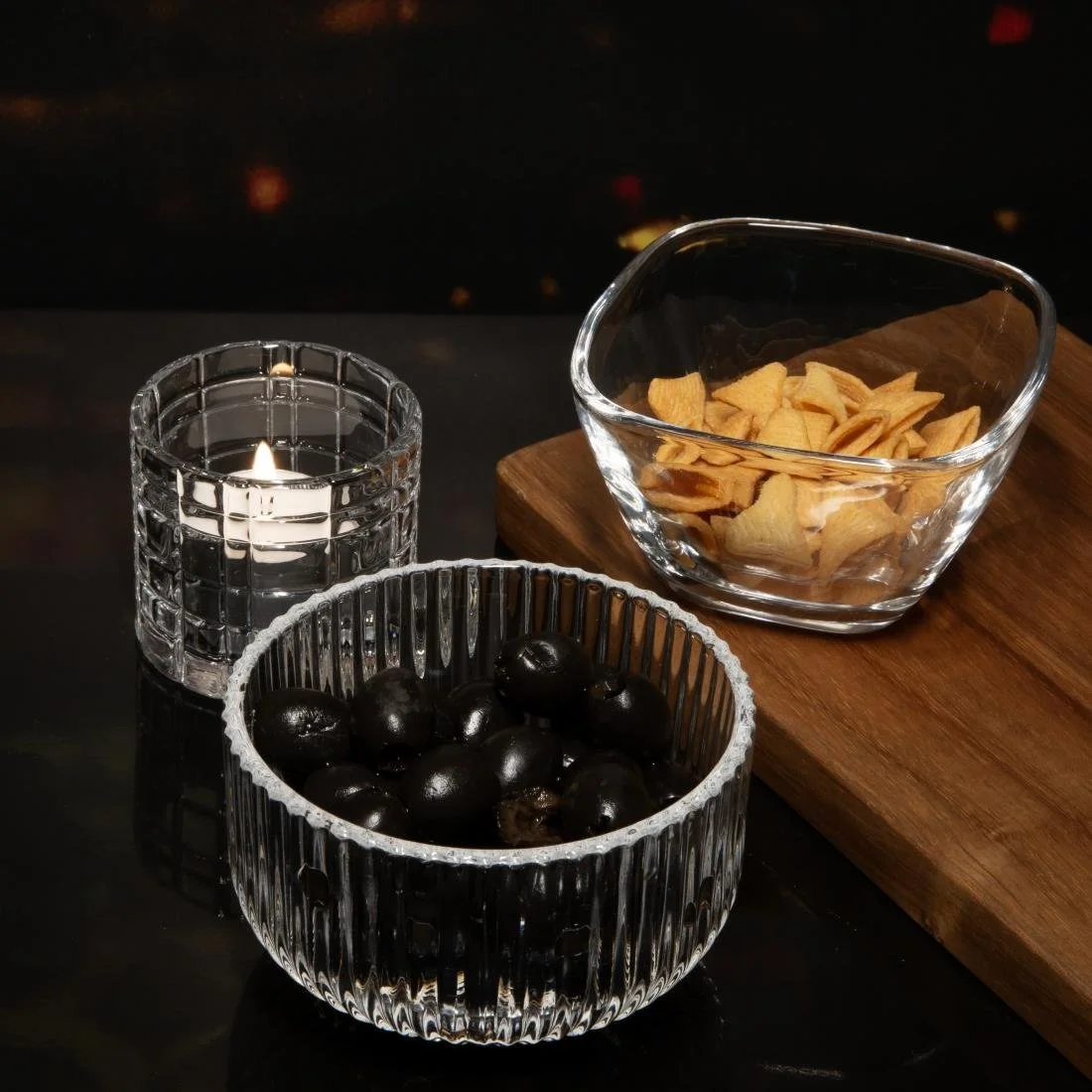 Olympia Square Glasses Tall Snack Bowls (6 Pack) - Image 4