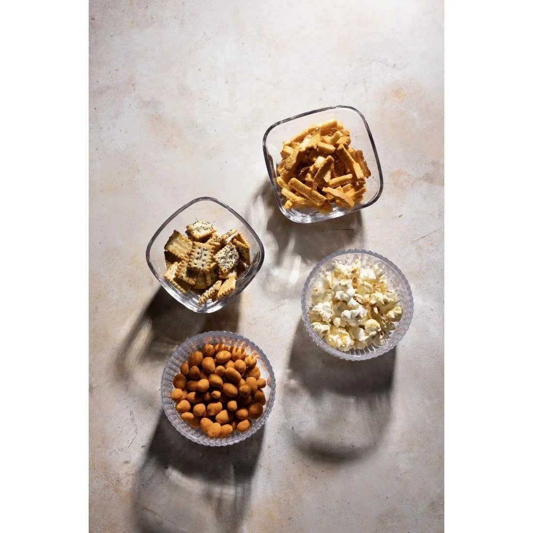 Olympia Square Glasses Low Snack Bowls (6 Pack) - Image 2