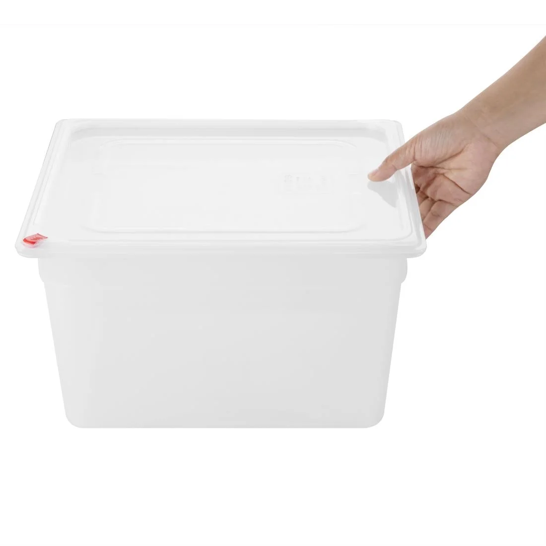 Hygiplas Click PP GN Container 2/3 with Lid & 7 Colour Clips 200mm 16.1Ltr (4 Pack) - Image 4