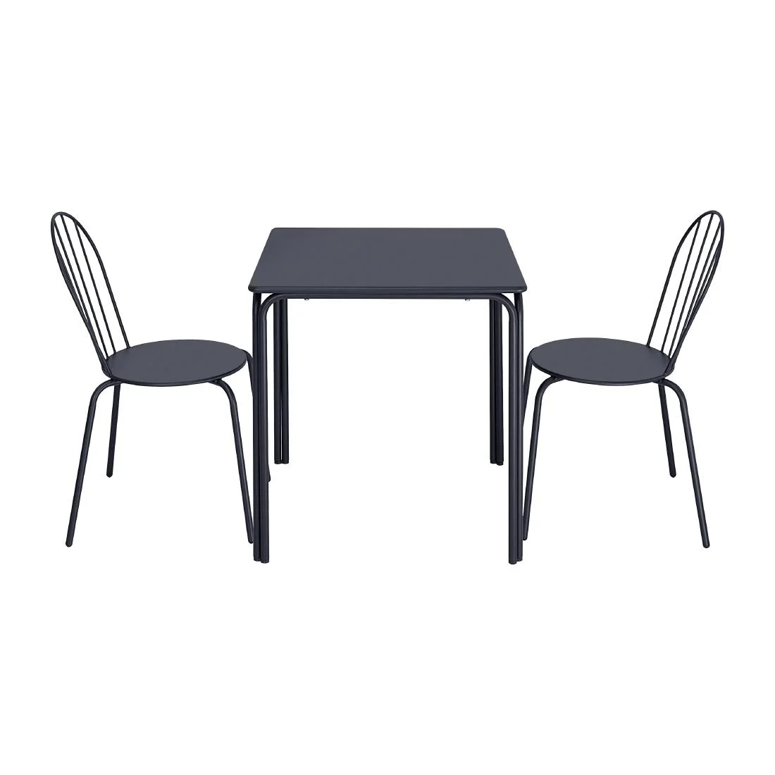 Bolero Adeline Steel Square Table 700mm Slate Blue - Image 3