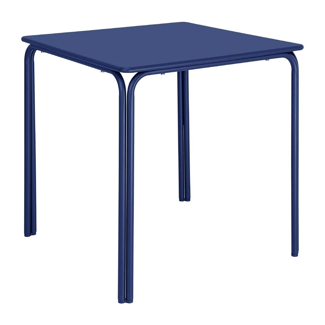 Bolero Adeline Steel Square Table 700mm Dark Navy - Image 1