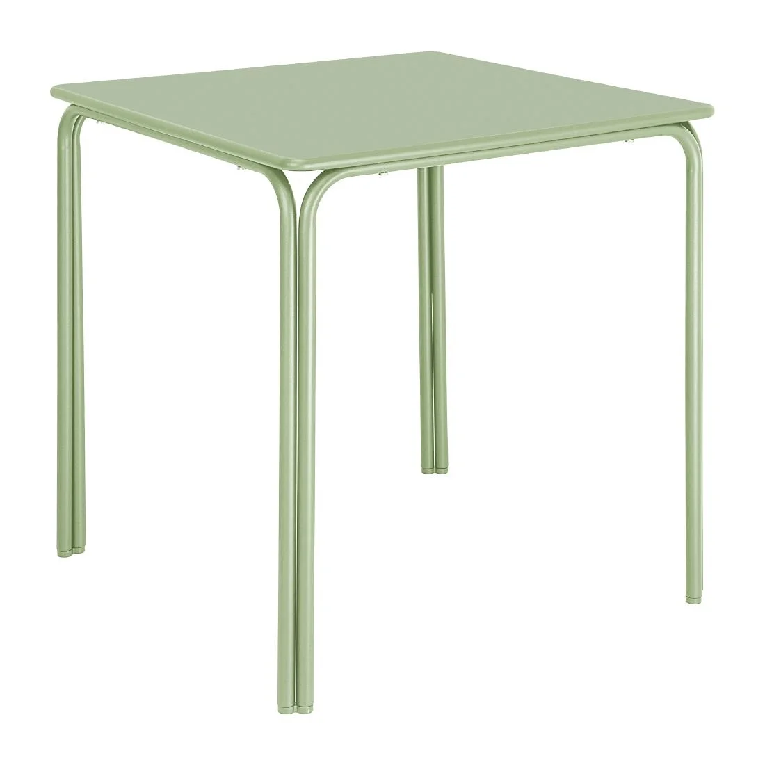 Bolero Adeline Steel Square Table 700mm Light Green - Image 1