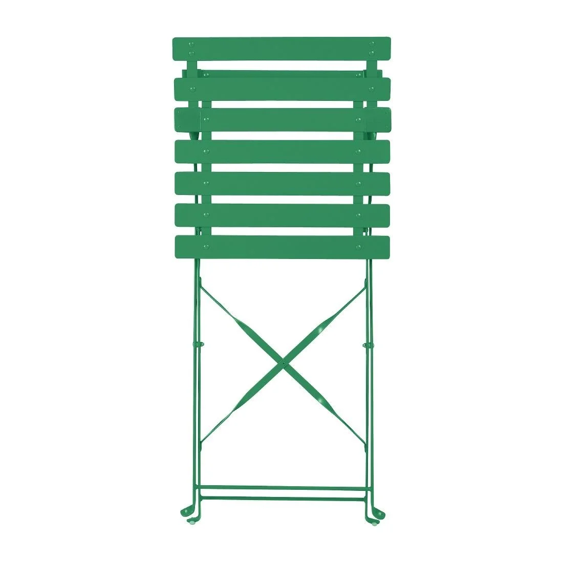 Bolero Perth Forest Green Pavement Style Steel Folding Chairs (2 Pack) - Image 2