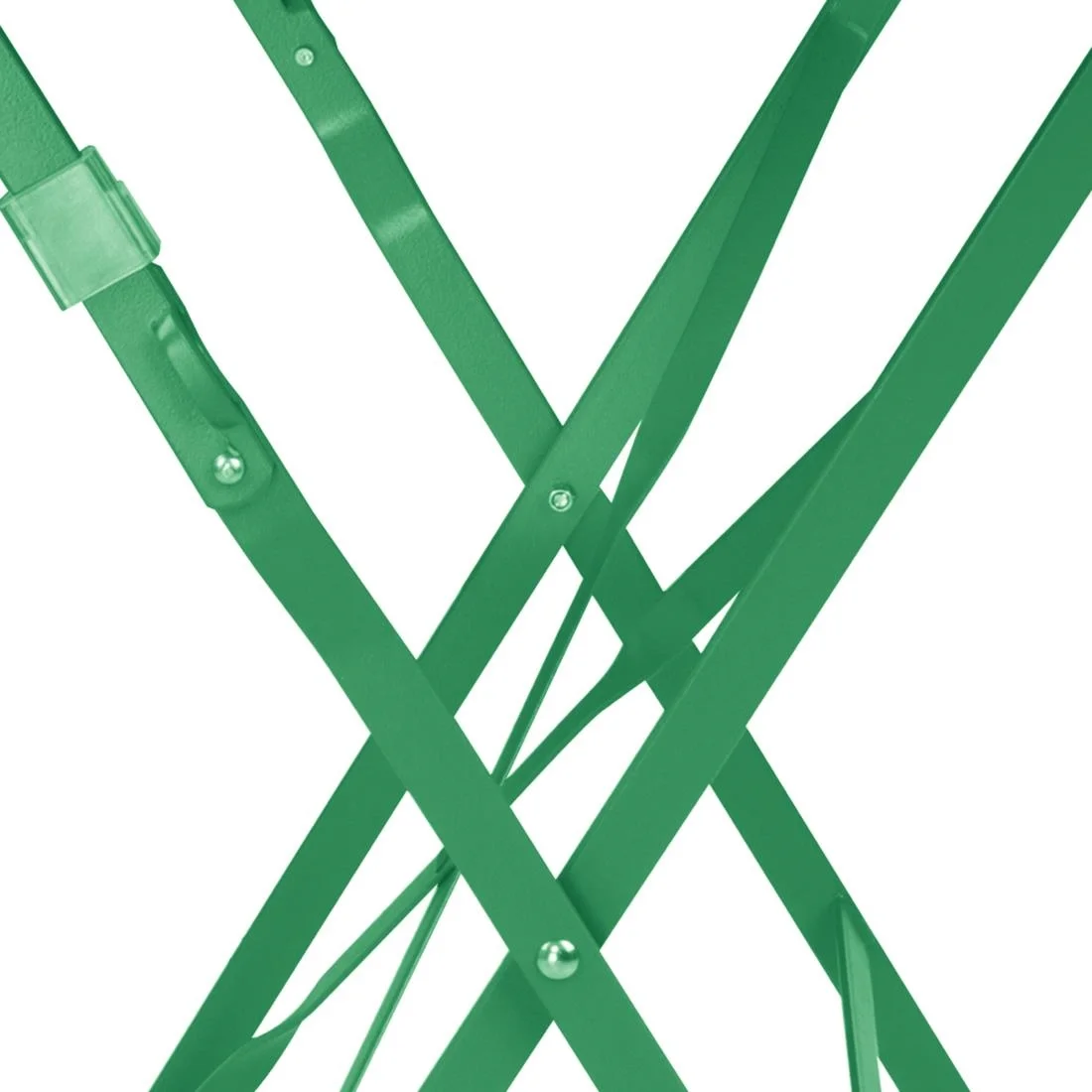 Bolero Perth Forest Green Pavement Style Steel Table Square 600mm - Image 5