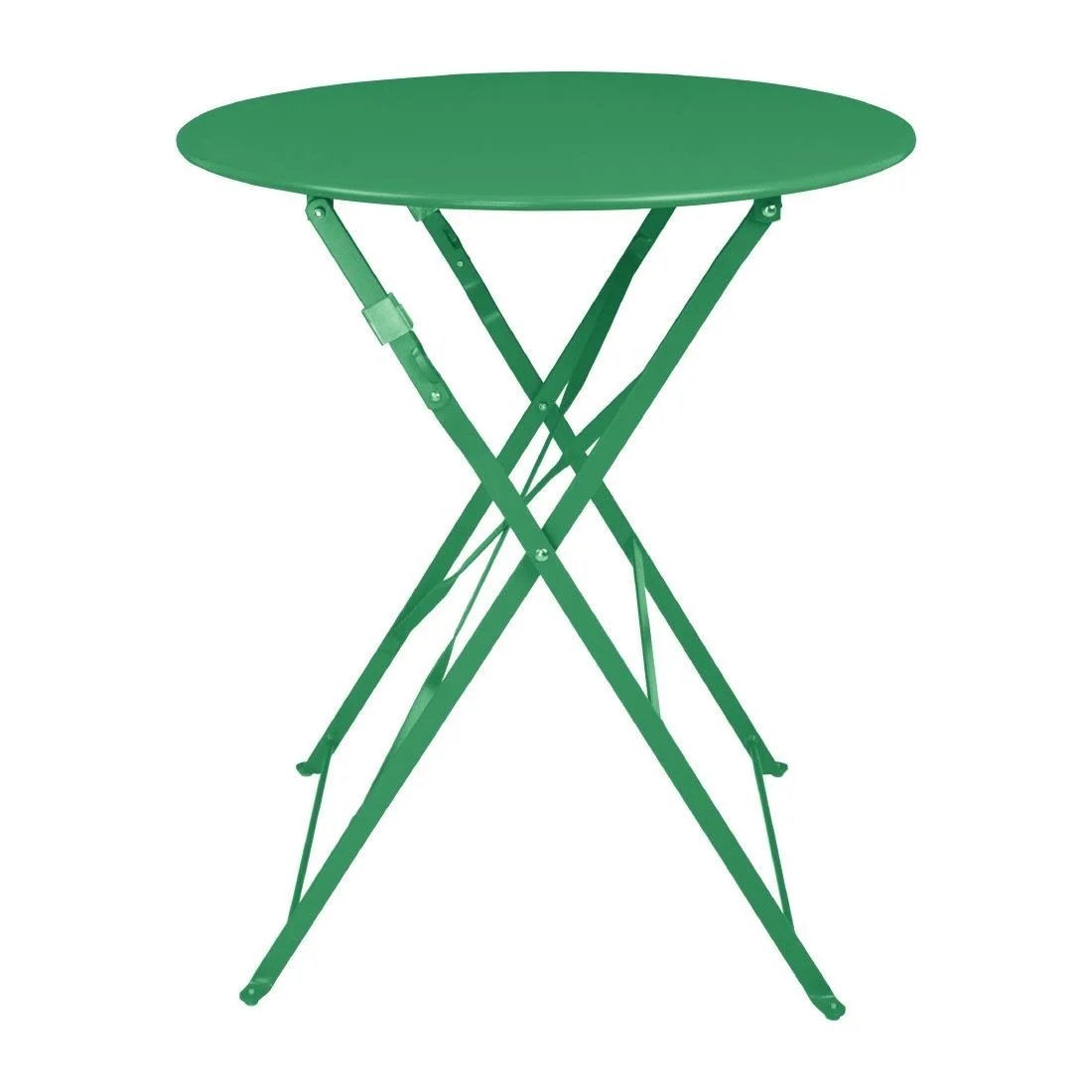 Bolero Perth Forest Green Pavement Style Steel Table Round 600mm