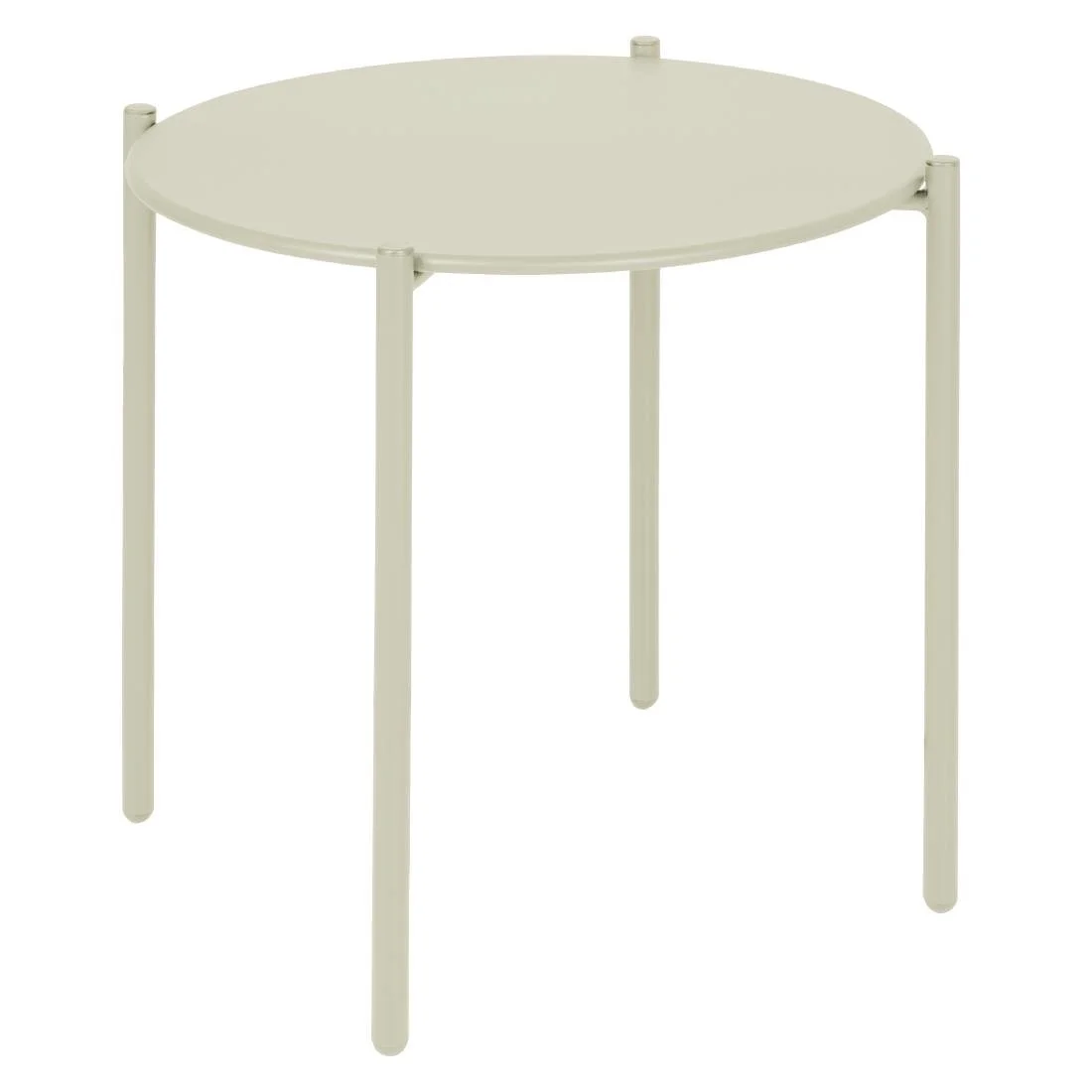 Bolero Perth Round Low Coffee Table Light Grey 450mm