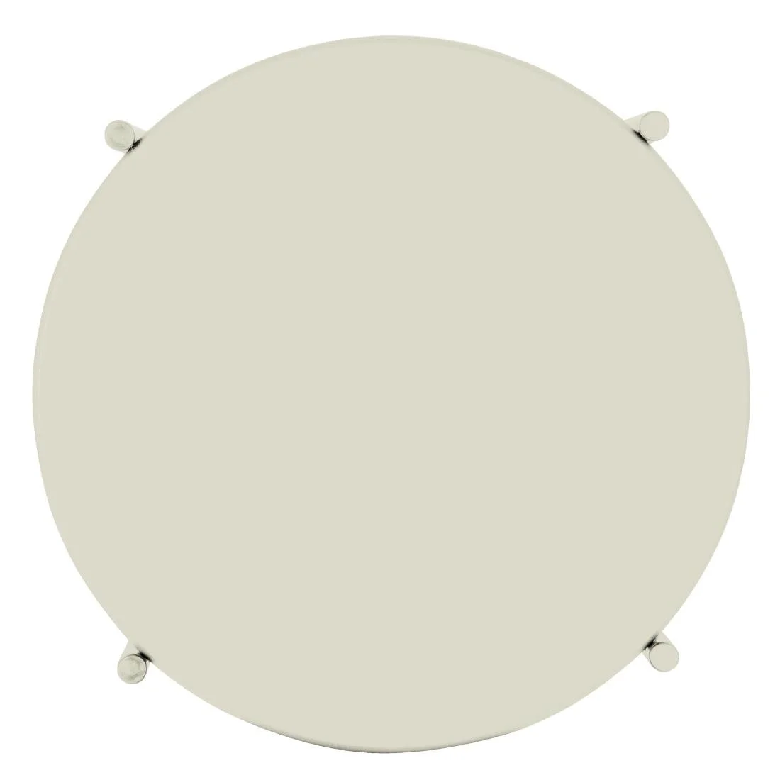 Bolero Perth Round Low Coffee Table Light Grey 450mm - Image 3
