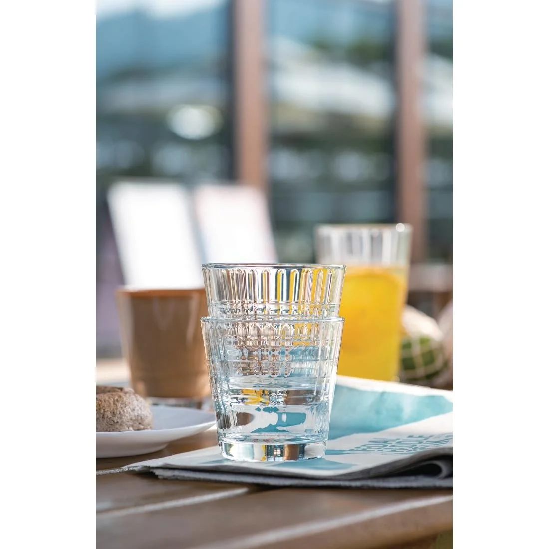 Arcoroc Stack Up Cross Old Fashioned Tumblers 260ml (24 Pack) - Image 4