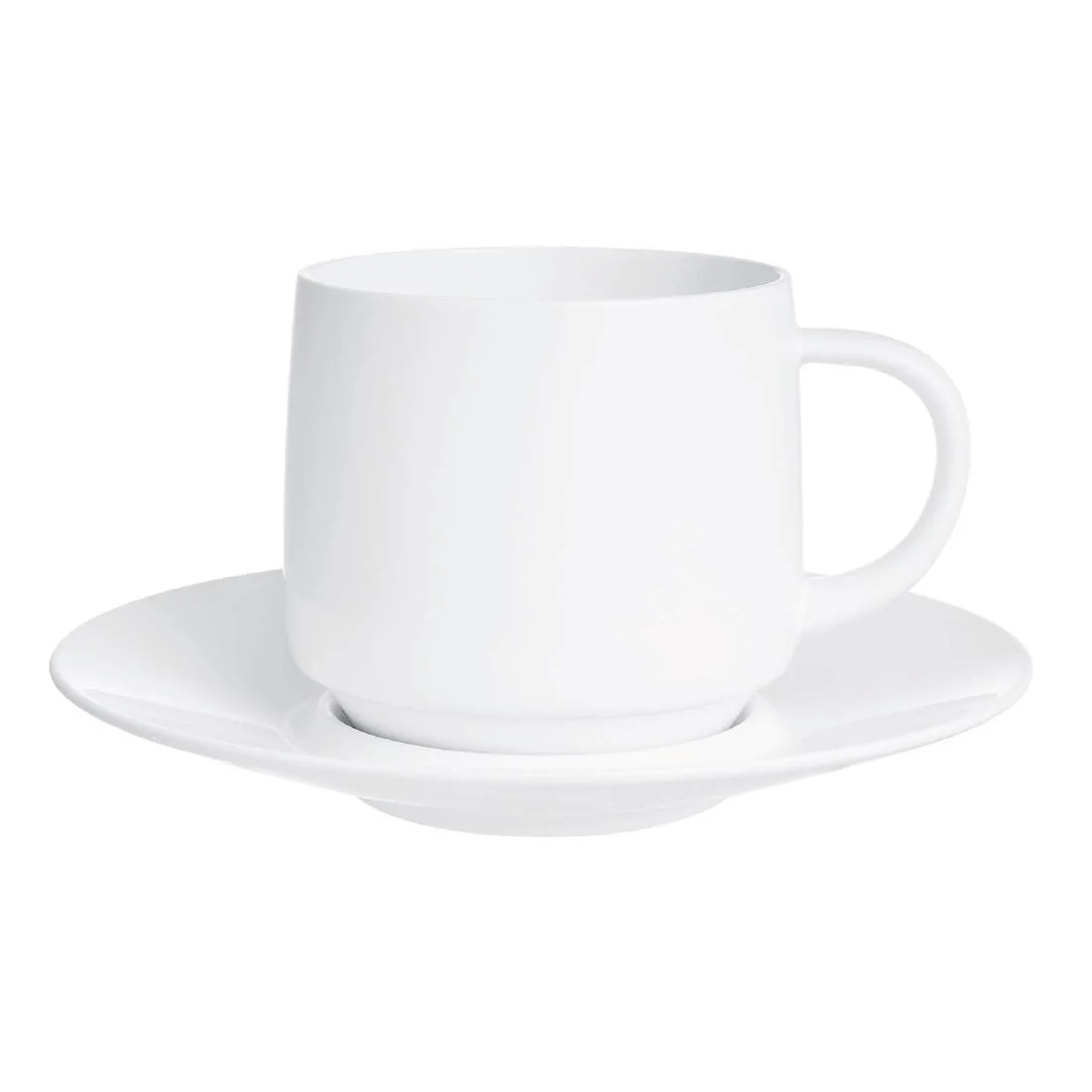 Arcoroc Intensity White Baril Saucers 140mm (24 Pack)