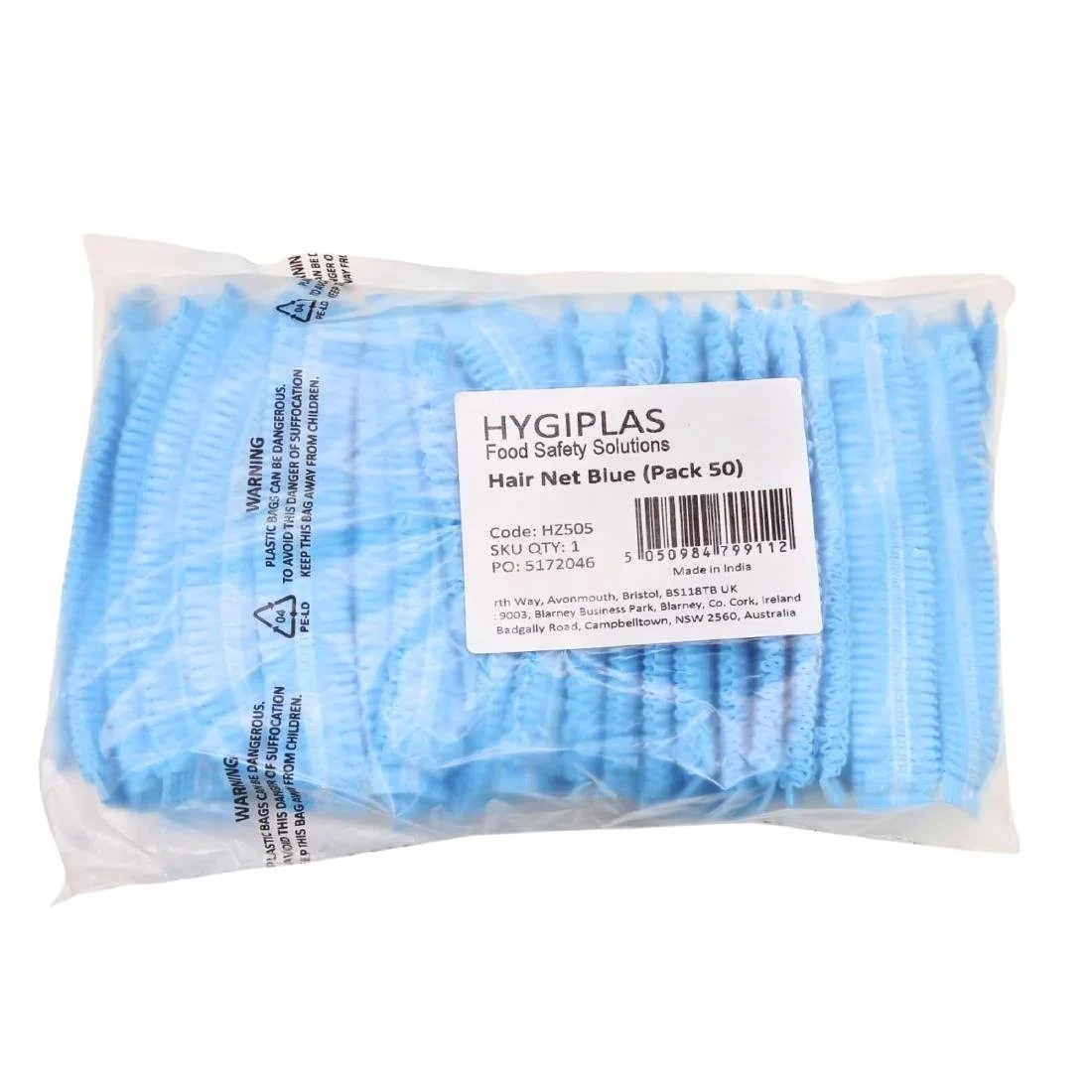 Hygiplas Hair Nets - Blue (50 Pack) - Image 2