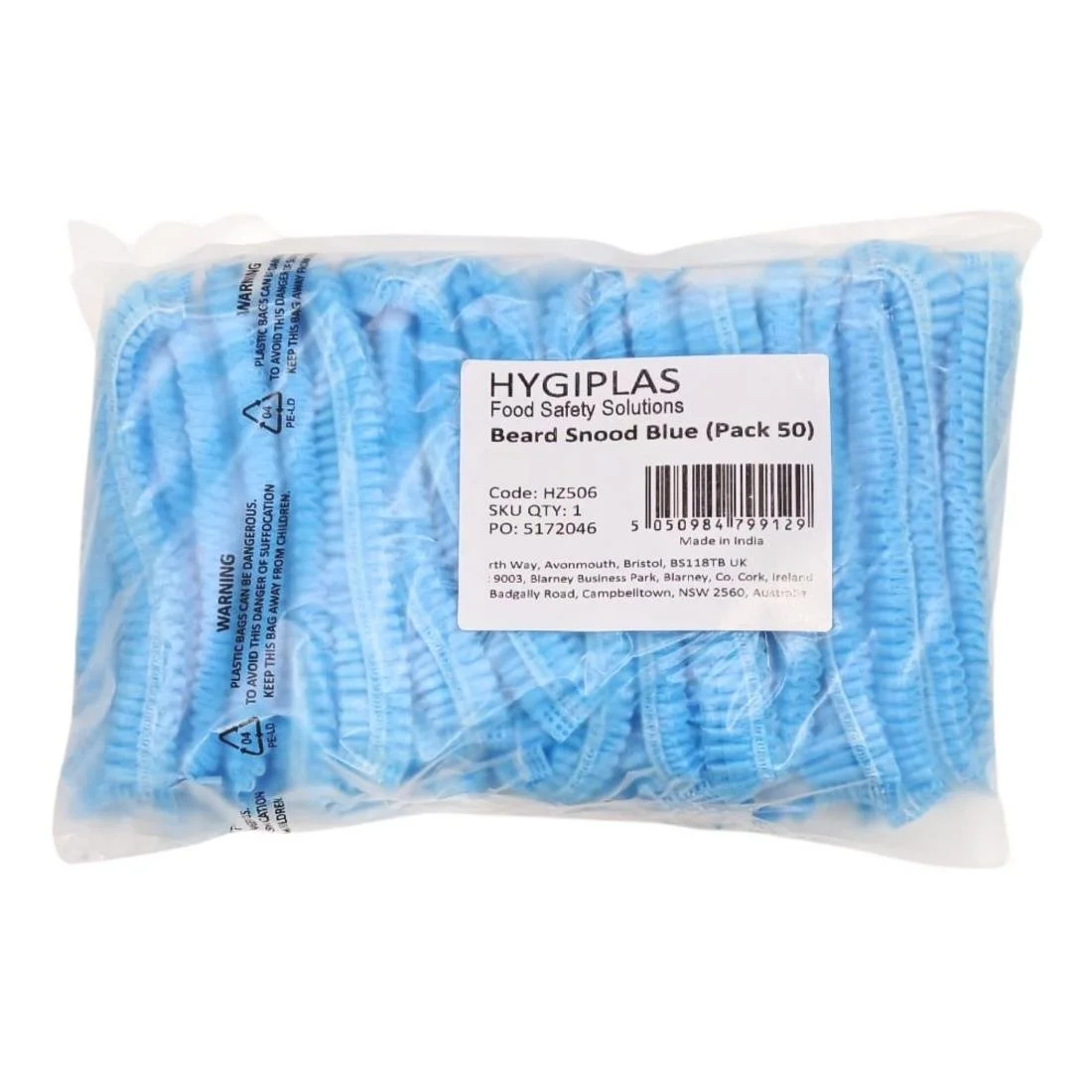 Hygiplas Beard Snoods - Blue (50 Pack) - Image 2