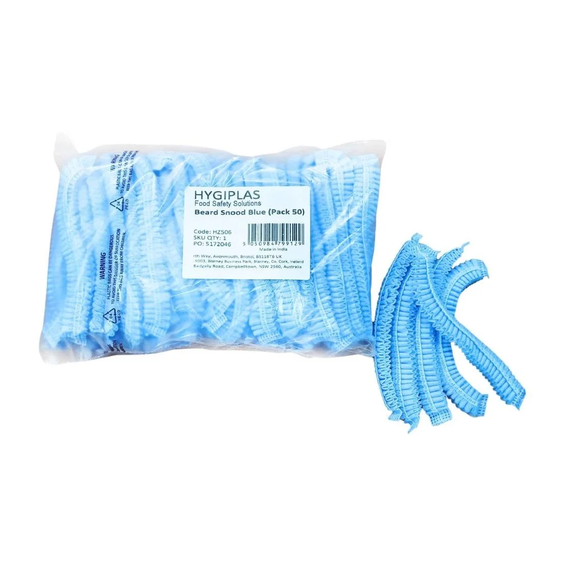 Hygiplas Beard Snoods - Blue (50 Pack) - Image 3