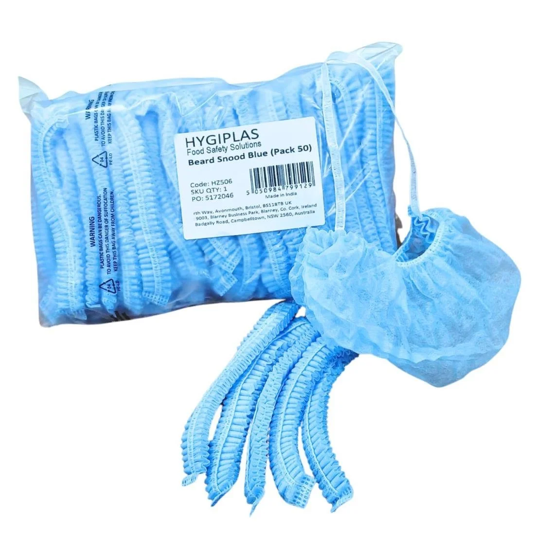 Hygiplas Beard Snoods - Blue (50 Pack) - Image 4