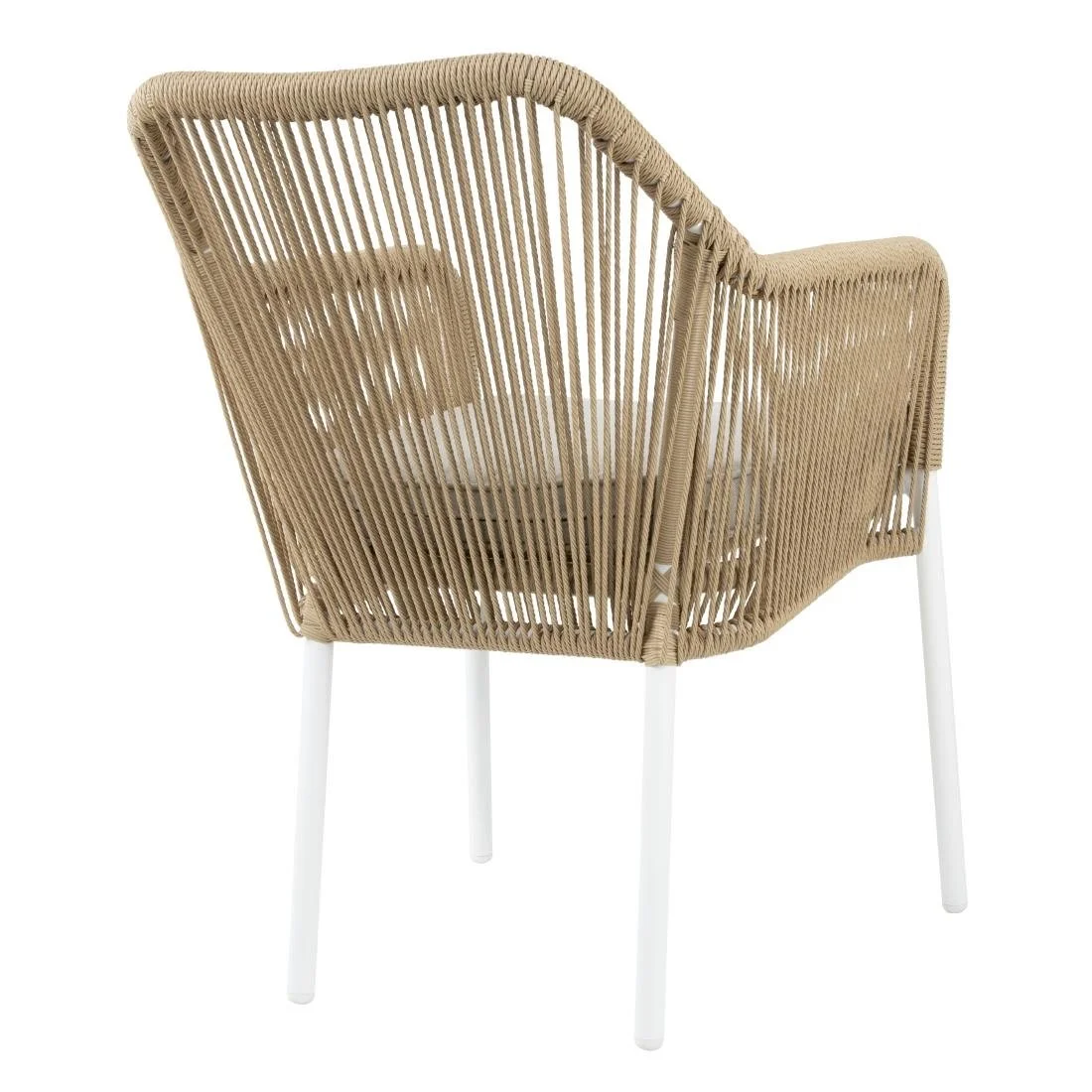 Bolero Bay PE Twist Rattan Outdoor Armchair Honey (2 Pack) - Image 3