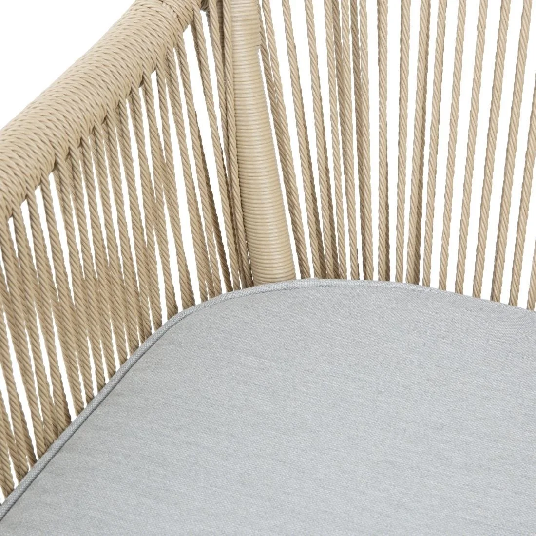 Bolero Bay PE Twist Rattan Outdoor Armchair Honey (2 Pack) - Image 4