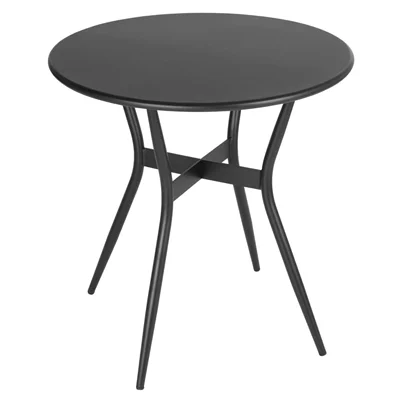 Bolero Santiago Outdoor Table Black 690mm - Image 2