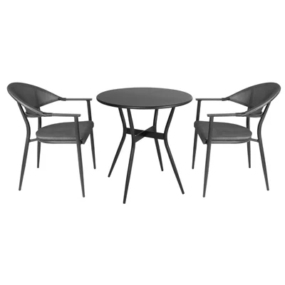 Bolero Santiago Outdoor Table Black 690mm - Image 4