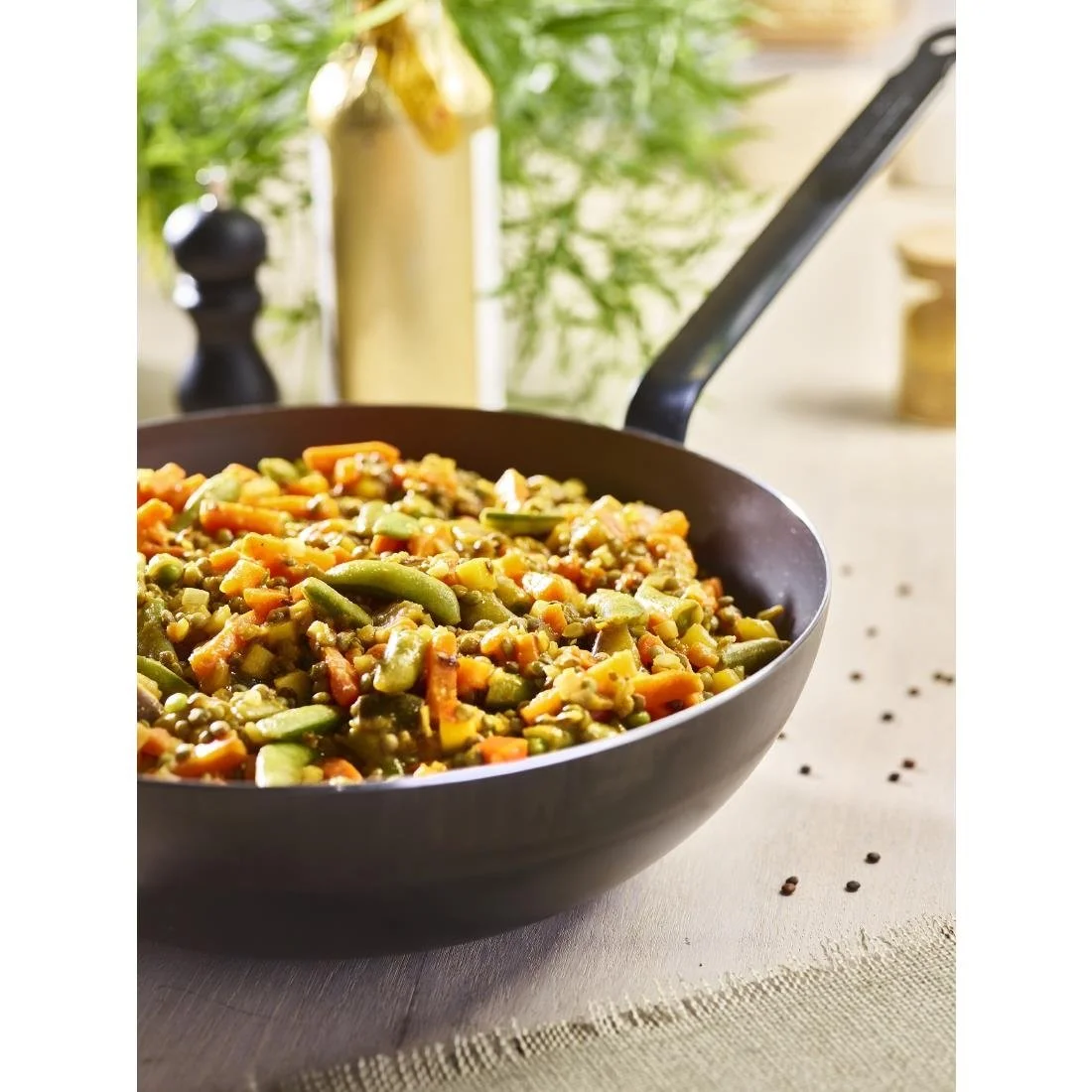 De Buyer Mineral B Wok Steel Blue Carbon 32cm - Image 2