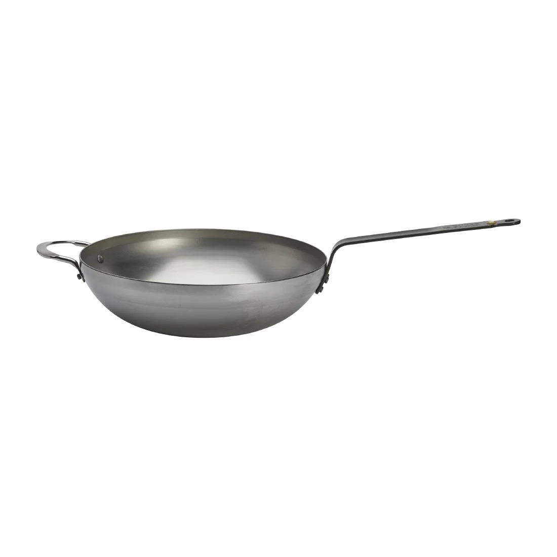 De Buyer Mineral B Rounded Wok with Handle 32cm - Image 3
