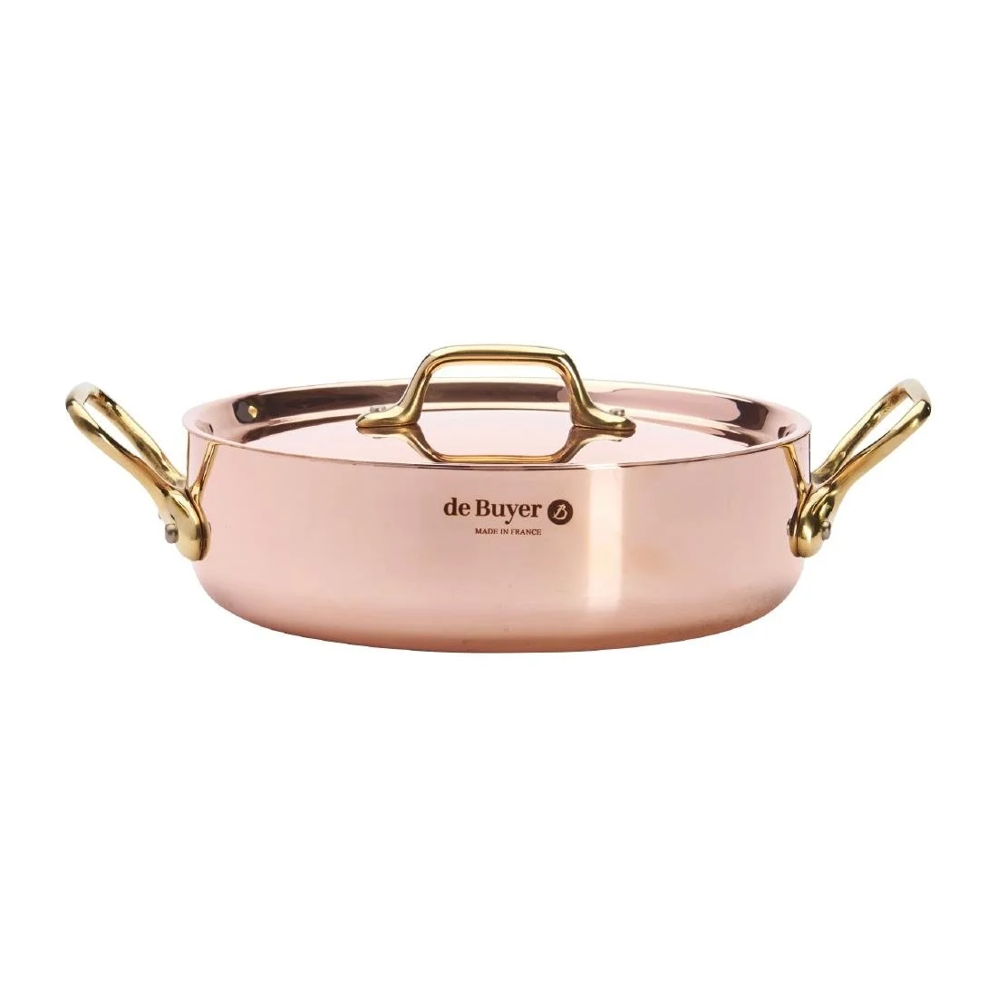 De Buyer Inocuivre Saute Pan with Lid Brass 20cm - Image 3